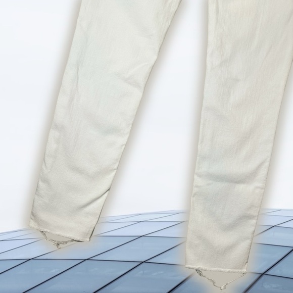 Rag & Bone White ‘Dre Capri’ Skinny Leg Jeans with Raw Hem Size 25 - Picture 13 of 16